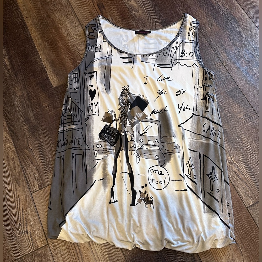 Simon Chang sleeveless top size large